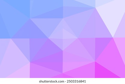 Hellrosa, blaue, abstrakte Vektormosaikkulisse. Eine elegante helle Illustration mit Farbverlauf. Komplett neue Vorlage für Ihr Business-Design.