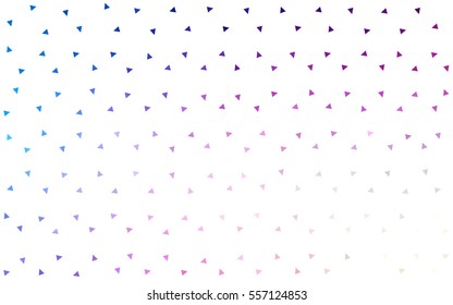 Light Pink Blue vector abstract colorful background, which consist of triangles. Pattern with colored triangles on white background.