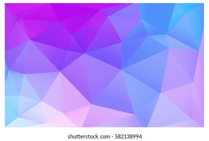 Light Pink, Blue vector abstract textured polygonal background. Blurry triangle design. Pattern can be used for background.