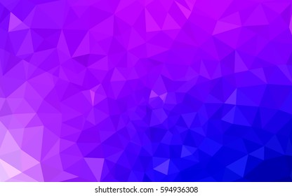 Light Pink, Blue vector abstract textured polygonal background. Blurry triangle design. Pattern can be used for background.