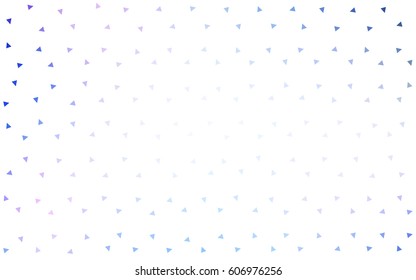 Light Pink, Blue vector abstract colorful background, which consist of triangles. Pattern with colored triangles on white background.