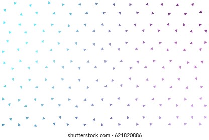 Light Pink, Blue vector abstract colorful background, which consist of triangles. Pattern with colored triangles on white background.