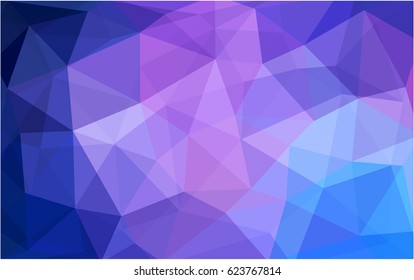 Light Pink, Blue vector abstract textured polygonal background. Blurry triangle design. Pattern can be used for background.