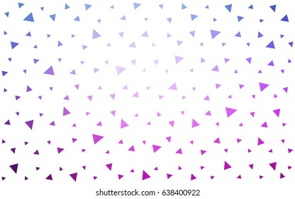 Light Pink, Blue vector abstract colorful background, which consist of triangles. Pattern with colored triangles on white background.