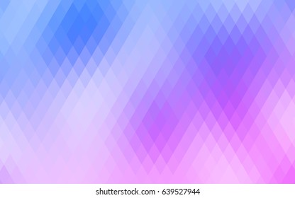 Light Pink, Blue vector abstract textured polygonal background. Blurry rectangular design. The pattern with repeating rectangles can be used for background.