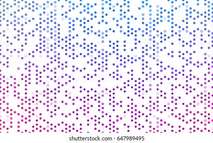 Light Pink, Blue vector abstract pattern with circles. Geometry template for your business design. Background with colored spheres.