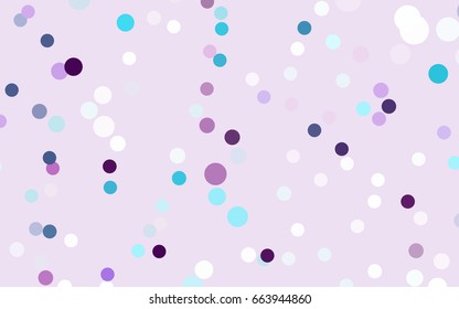 Light Pink, Blue vector abstract pattern with circles. Geometry template for your business design. Background with colored spheres.