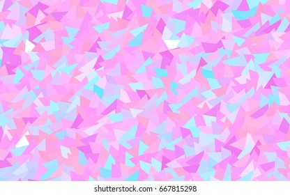 Light Pink, Blue vector abstract colorful background, which consist of triangles. Pattern with colored triangles on white background.