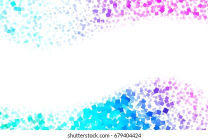 Light Pink, Blue vector abstract textured polygonal background. Blurry rectangular design. The pattern with repeating rectangles can be used for background.