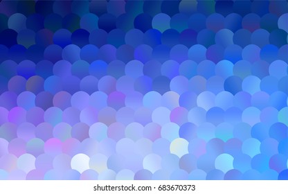 Light Pink, Blue vector abstract pattern with circles. Geometry template for your business design. Background with colored spheres.