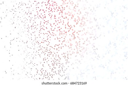 Light Pink, Blue vector abstract pattern with circles. Geometry template for your business design. Background with colored spheres.
