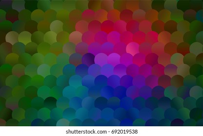 Light Pink, Blue vector abstract pattern with circles. Geometry template for your business design. Background with colored spheres.