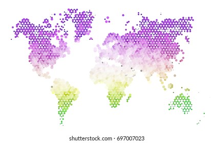 Light Pink, Blue vector abstract textured polygonal background. Brand-new blurry hexagonal design. Pattern can be used for background.