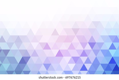 Light Pink, Blue vector abstract mosaic background. Geometric illustration in Origami style with gradient.  Brand-new design for your business.