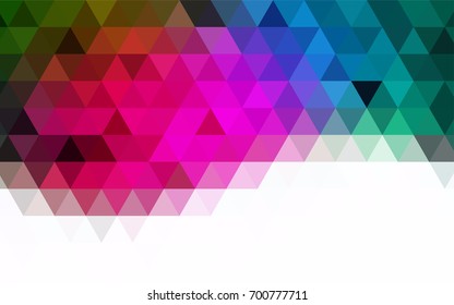 Light Pink, Blue vector abstract polygonal background. Triangular geometric sample with gradient.  Brand-new design for your business.