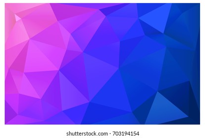 Light Pink, Blue vector abstract textured polygonal background. Blurry triangle design. Pattern can be used for background.