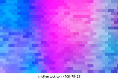 Light Pink, Blue vector abstract textured polygonal background. Blurry rectangular design. The pattern with repeating rectangles can be used for background.