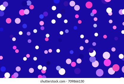 Light Pink, Blue vector abstract pattern with circles. Geometry template for your business design. Background with colored spheres.