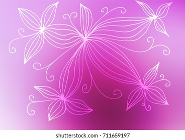 Light Pink, Blue vector abstract doodle texture. Geometric doodle illustration in Origami style with gradient. The template can be used as a background for cell phones.
