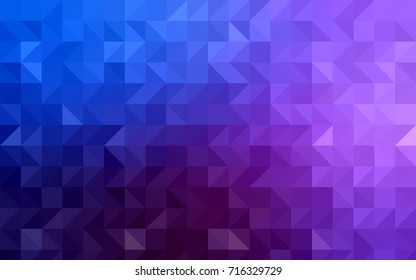 Light Pink, Blue vector abstract polygonal template. Shining illustration, which consist of triangles. The polygonal design can be used for your web site.