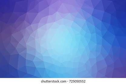 Light Pink, Blue vector abstract textured polygonal background. Blurry triangle design. Pattern can be used for background.