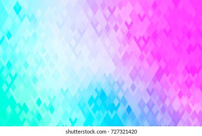 Light Pink, Blue vector abstract textured polygonal background. Blurry rectangular design. The pattern with repeating rectangles can be used for background.
