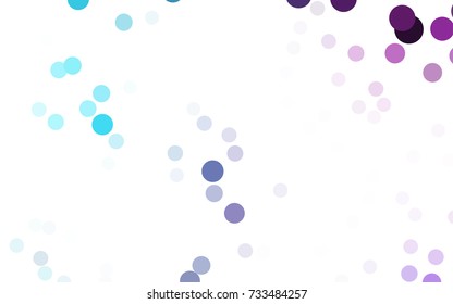 Light Pink, Blue vector abstract pattern with circles. Geometry template for your business design. Background with colored spheres.
