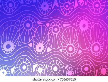 Light Pink, Blue vector abstract doodle texture. Glitter abstract illustration with doodles and Zen tangles. Hand painted design for web, wrapping, wallpaper.