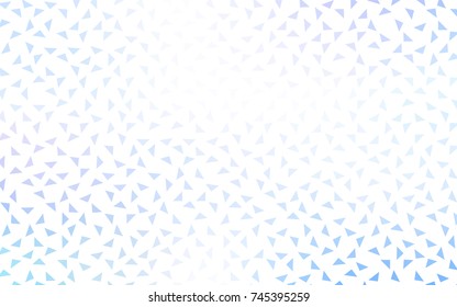 Light Pink, Blue vector abstract colorful background, which consist of triangles. Pattern with colored triangles on white background.