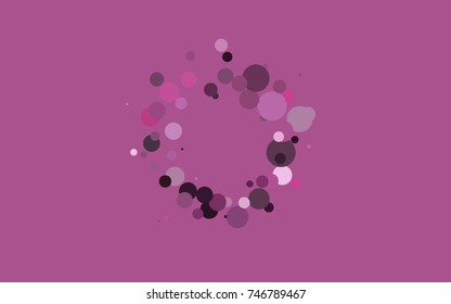 Light Pink, Blue vector abstract pattern with circles. Geometry template for your business design. Background with colored spheres.