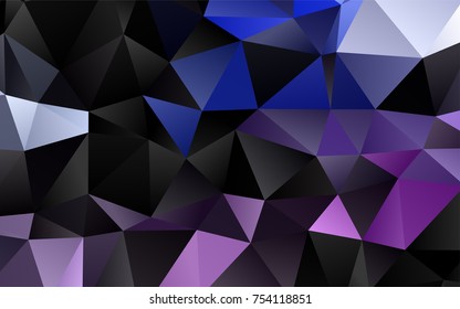 Light Pink, Blue vector abstract mosaic template. A sample with polygonal shapes. The polygonal design can be used for your web site.