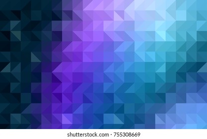 Light Pink, Blue vector abstract polygonal pattern. Shining illustration, which consist of triangles. A completely new design for your business.