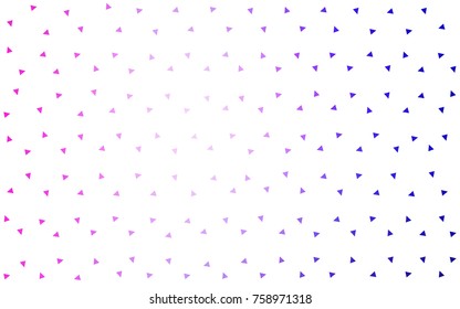 Light Pink, Blue vector abstract colorful background, which consist of triangles. Pattern with colored triangles on white background.