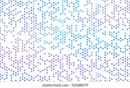 Light Pink, Blue vector abstract pattern with circles. Geometry template for your business design. Background with colored spheres.