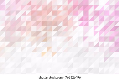 Light Pink, Blue vector abstract colorful background, which consist of triangles. Pattern with colored triangles on white background.