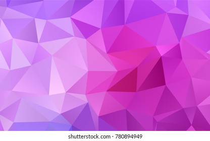 Light Pink, Blue vector abstract mosaic pattern. Creative geometric illustration in Origami style with gradient. Triangular pattern for your business design.