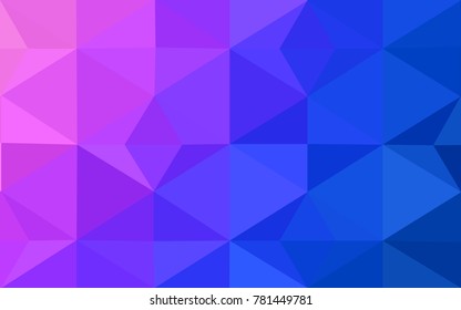Light Pink, Blue vector abstract textured polygonal background. Blurry triangle design. Pattern can be used for background.