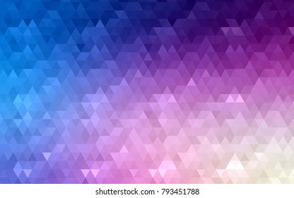 Light Pink, Blue vector abstract polygonal background. An elegant bright illustration with gradient. The textured pattern can be used for background.