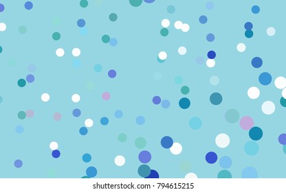 Light Pink, Blue vector abstract pattern with circles. Geometry template for your business design. Background with colored spheres.