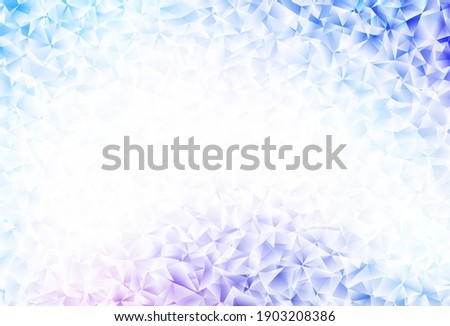Light Pink, Blue vector abstract polygonal template. Elegant bright polygonal illustration with gradient. Brand new design for your business.