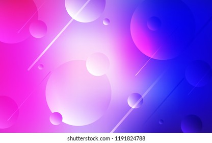 Light Pink, Blue vector backdrop with dots. Glitter abstract illustration with blurred drops of rain. Pattern can be used as texture of wallpapers.