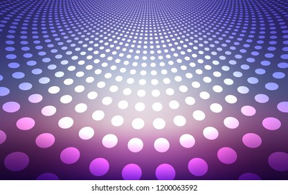 Light Pink, Blue vector backdrop with dots. Blurred bubbles on abstract background with colorful gradient. Pattern can be used for ads, leaflets.