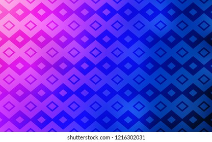 Light Pink, Blue vector backdrop with rhombus. Decorative design in abstract style with rectangles. The template can be used as a background.