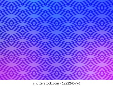 Light Pink, Blue vector backdrop with lines, cubes. Modern geometric abstract illustration with lines, rhombuses. Best design for your ad, poster, banner.