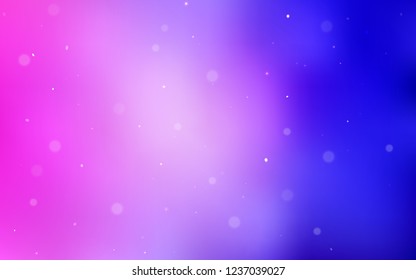Light Pink, Blue vector backdrop with dots. Illustration with set of shining colorful abstract circles. New design for ad, poster, banner of your website.