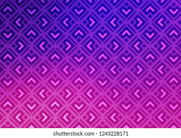 Light Pink, Blue vector backdrop with lines, cubes. Colorful illustration with lines, cubes on abstract template. Pattern for ads, posters, banners.