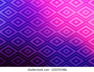 Light Pink, Blue vector backdrop with lines, cubes. Modern geometric abstract illustration with lines, squares. Pattern for business booklets, leaflets.