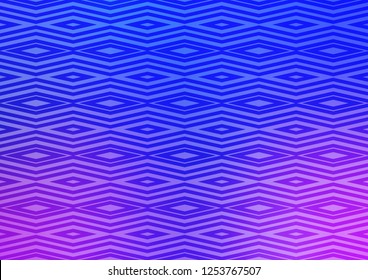 Light Pink, Blue vector backdrop with lines, cubes. Colorful decorative design in simple style with lines, rhombuses. Pattern for ads, posters, banners.