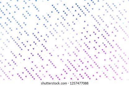 Light Pink, Blue vector backdrop with lines, triangles. Beautiful illustration with triangles in nature style. Best design for your ad, poster, banner.