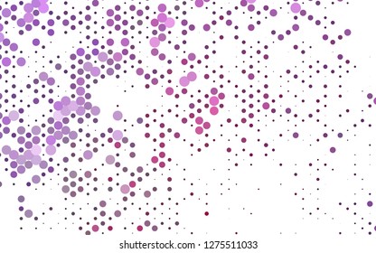 Light Pink, Blue vector backdrop with dots, spots. Abstract illustration with colored bubbles in nature style. Pattern for ads, leaflets.